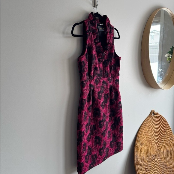 Taylor Black and Pink Halter Sheath Mini Dress - Picture 7 of 13